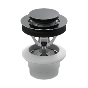 Bild von LAUFEN - SANITARY ACCESSORIES - Ablaufventil, "Automatic Clic" & immer offen, 63 mm x G1 1/4'', Chrom, Art.Nr. :HF503063100000