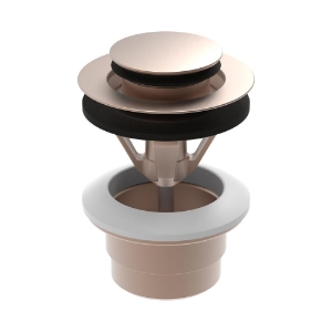 Bild von LAUFEN - SANITARY ACCESSORIES - Ablaufventil, "Automatic Clic" & immer offen, 63 mm x G1 1/4'', PVD Roségold gebürstet, Art.Nr. :HF503063426000