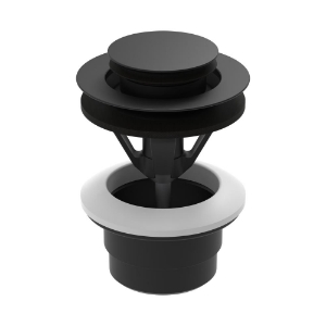 Bild von LAUFEN - SANITARY ACCESSORIES - Ablaufventil, "Automatic Clic" & immer offen, 63 mm x G1 1/4'', PVD Titanschwarz matt, Art.Nr. :HF503063428000