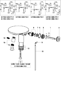Bild von LAUFEN - HEBEL JOYSTICK KOMPLETT CHRO, Art.Nr. :H3903300040641