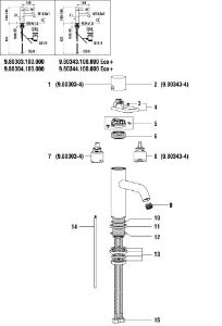 Bild von LAUFEN - HAUBEFÜHRUNG TWIN FÜR K35 KOMPLETT F423, Art.Nr. :WI529055423000