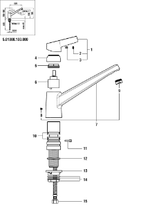 Bild von LAUFEN - AUSLAUF SPUELTISCH MONTIERT SWAP CHRO, Art.Nr. :WI534096100000