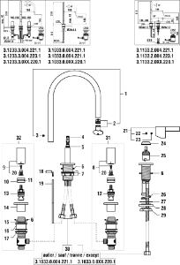 Bild von LAUFEN - AUSLAUF KPL WASCHTISCH H250 CHRO, Art.Nr. :WI534103100000