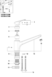 Bild von LAUFEN - SCHWENKAUSLAUF 225MM KÜCHE CITYPRO CHRO, Art.Nr. :WI534111100000