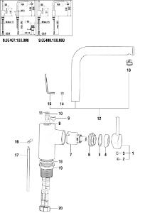Bild von LAUFEN - AUSLAUF 160MM TWINPLUS S/BEDIENUNG CHRO, Art.Nr. :WI534112100000