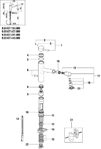 Bild von LAUFEN - AUSLAUF A225MM ZU KÜCHEN TWINPLUS F441, Art.Nr. :WI534143441000