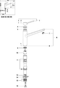 Bild von LAUFEN - AUSLAUF KÜCHEN 225MM SWISSTAP NEW F428, Art.Nr. :WI534151428000