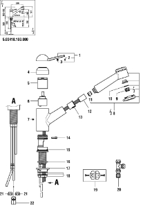 Bild von LAUFEN - AUSZUGBRAUSE NIEDERDRUCK CHRO, Art.Nr. :WI539017100851