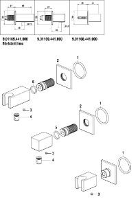 Bild von LAUFEN - ROSETTE BOGEN+BRAUSEHALTER QUADRIGA INOX, Art.Nr. :WI561098441