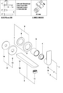 Bild von LAUFEN - MISCHER ROSETTE d55 ZU SBOX 2-POINT F428, Art.Nr. :WI569051428000