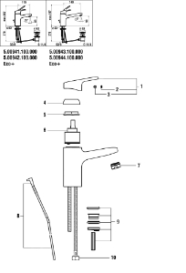 Bild von LAUFEN - HEBEL ECO+ CITYPRO 48MM E40 LAUFEN CHRO, Art.Nr. :WI570092100660