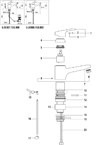 Bild von LAUFEN - HEBEL CITYPRO 55MM E40 LAUFEN CHRO, Art.Nr. :WI570136100600
