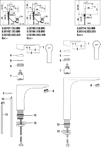 Bild von LAUFEN - HEBEL ECO+ SWISSTAP d42 K35 LAUFEN CHRO, Art.Nr. :WI570195100680