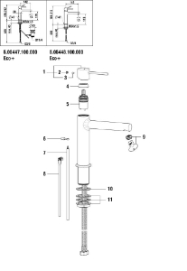 Bild von LAUFEN - HEBEL TWINPLUS SLIM ECO+ L63 LAUFEN CHRO, Art.Nr. :WI570206100680