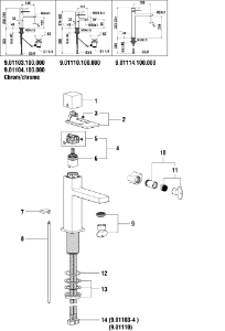 Bild von LAUFEN - PATRONE & HAUBEFÜHRUNG QUADRIGA 25MM CHR, Art.Nr. :WI576012100080