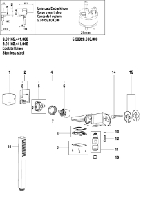 Bild von LAUFEN - UMSTELLER PULL-PUSH INOX, Art.Nr. :WI576522441000