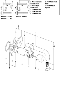 Bild von LAUFEN - AUSLAUF TWIN A175 KOMPLETT CHRO, Art.Nr. :WI734107100000