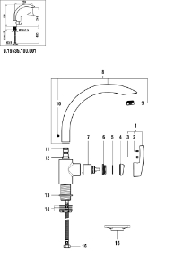 Bild von LAUFEN - SCHWENKAUSLAUF 220MM KÜCHE SURF CHRO, Art.Nr. :WI9157738100001