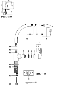 Bild von LAUFEN - ZUGAUSLAUF G3/8 SURF CHRO, Art.Nr. :WI968325100001