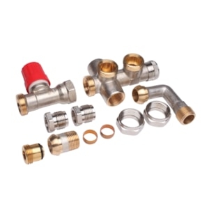 Bild von Danfoss - Steigrohrventil, RA-K mit Bogen, RA-KW, Wandanschluss, Art.Nr. :013G3344