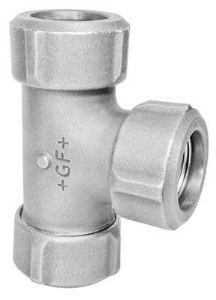 Bild von +GF+ PRIMOFIT T-Stück verzinkt Für Stahlrohr, EPDM, Dim. 1 1∕4, Art.Nr. :775306054