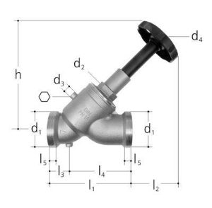 Bild von JRG LegioStop Schrägsitzventil Rotguss, Anmerkung *, Zoll 3, DN 80, Art.Nr. :5211.080