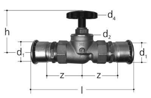 Bild von JRG LegioStop Geradsitzventil Mapress Rotguss, Anmerkung *, DN 65, d 76.1, Art.Nr. :5358.076