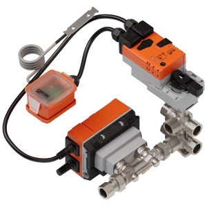 Bild von Belimo Elektr. 6-Weg-PI-RKH EPIV, AC/DC 24 V, BACnet MS/TP, Modbus RTU, MP-Bus, 2...10 V, DN 20, Innengewinde, Rp 3/4", PN 16, ps 1600 kPa, V'nom 2500 l/h, Mediumstemperatur 6...80°C [43...176°F], mit Kondensationsschalter, Kabellänge 2 + 2 m, Art.Nr. :EP020R6+BAC-HH2