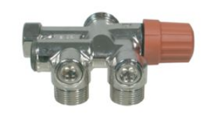 Bild von TKM Einrohrventile TKM M68 RA 86 F Messing vernickelt, Ausführung 50 %, mit Ringregulierung, Anschluss hinten, Abmessung: M24, Typ: M68 RA 86 SF, Art.Nr. :10269243