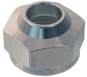 Bild von TKM Überwurfmuttern TKM , für Weichstahl- und Mehrschichtrohre, Messing, Gewindeanschluss M 24, Abmessung mm: 12 x 14, Art.Nr. :10278129