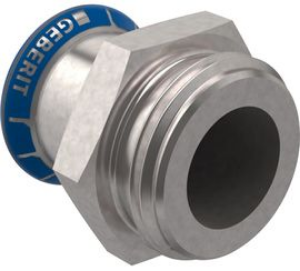 Bild von Geberit Mapress Edelstahl Übergang mit Aussengewinde G: d=28mm, G=1", Art.Nr. :31738