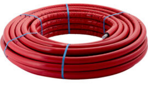 Bild von Geberit FlowFit/PushFit Metallverbundrohr, rund vorgedämmt rot, Rollenware: d=20mm, Dämmung=6mm, L=50m, Art.Nr. :619.111.00.2
