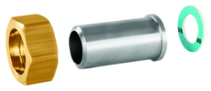 Bild von Honeywell Resideo - Anschlussverschraubung ASV-CS mit Schweisstülle 25 mm, G 1 1/4, flach dichtend, Art.Nr.: ASV-CS-25-W-F2