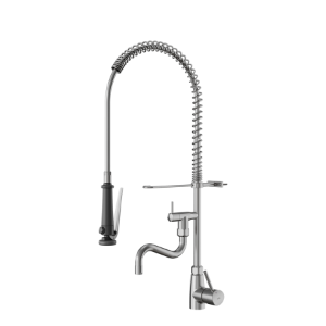 Bild von KWC - GASTRO E GeschirrbrauseA200 edelstahl, mit Auslauf, flex 1 1/4 m.Übergang 3/8", Art.Nr. : 24.561.144.700FL