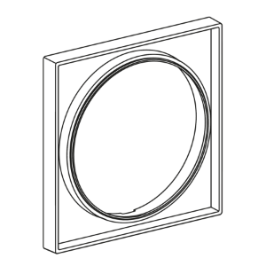 Bild von KWC - Rosettenverlängerung15mm eckig BlueBox, chromeline, Art.Nr. : Z.537.594.000