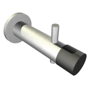 Bild von KWC - FRK10233, Kleiderhaken mit integriertem Türstopper, Materialstärke:18 mm, Gesamttiefe:80 mm, Anzahl der Haken:1, Material:Edelstahl, Art.Nr. : 2030016320