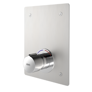 Bild von KWC F5S-Mix - F5SM2013, Selbstschluss-Duschbatterie für Wandeinbau, Höhe der Abdeckplatte:245 mm, Breite der Abdeckplatte:190 mm, Zusätzliche Verbindungen:nein, mit Rückflussverhinderer:ja, Art.Nr. : 2030072468
