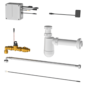 Bild von KWC - AQUA422N, Elektronische Siphonsteuerung für KWC Reihenurinale, Voreinstellung Hygienespülung:24 Stunden nach der letzten Betätigung, Spülmenge einstellbar:nein, Funktionsprinzip:elektronisch selbstschließend, Nennweite:DN 15, Art.Nr. : 3600002630