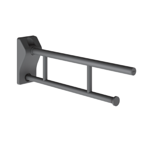 Bild von KWC MEDCARE - MEDC0009, Stützklappgriff mit WC-Rollenhalter, Gesamttiefe:700 mm, Gesamthöhe:234 mm, Rückenlehne:nein, Material:Edelstahl, Art.Nr. : 3600003778