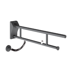 Bild von KWC MEDCARE - MEDC0012, Stützklappgriff mit elektronischer Spülbetätigung, Gesamttiefe:850 mm, Gesamthöhe:234 mm, Rückenlehne:nein, Material:Edelstahl, Art.Nr. : 3600003782