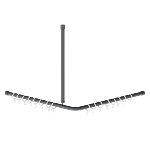 Bild von KWC MEDCARE - MEDC0014, Vorhangstange, Gesamttiefe:832 mm, Gesamthöhe:680 mm, Rückenlehne:nein, Material:Edelstahl, Art.Nr. : 3600003784