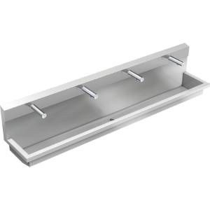 Bild von KWC PLANOX - PL24UEV, Waschplatzeinheit mit Elektronik-Wandventilen, Gesamttiefe:450 mm, Gesamthöhe:530 mm, Material:Edelstahl, Materialtyp:1.4301 Chromnickelstahl V2A, Art.Nr. : 3600004040