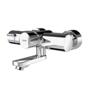 Bild von KWC F5S-Therm - F5ST1101, Selbstschluss-Thermostat-Wandbatterie, Ausladung des Auslaufs:135 mm, A3000 open-kompatibel:nein, Drucklos:nein, Einstellbare Fließzeit:ja, Art.Nr. : 3600008675