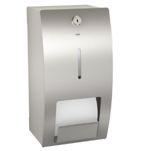 Bild von KWC STRATOS - STR671, WC-Rollenhalter für Aufputzmontage, Maximale Tiefe/Durchmesser Verbrauchsmaterial:120 mm, Maximale Breite Verbrauchsmaterial:100 mm, Füllmenge:2, Füllmenge Me:Rollen, Art.Nr. : 3600008882