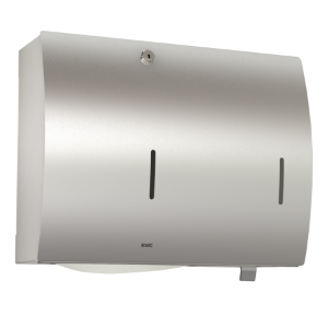 Bild von KWC STRATOS - STR601, Papierhandtuch-, Seifenspender-Kombination für Aufputzmontage, Materialstärke:1.5 mm, Gesamttiefe:134 mm, Kombinationsteil 1:Papierhandtuchspender, Kombinationsteil 2:Seifenspender, Art.Nr. : 3600008934