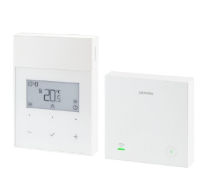 Bild von Siemens  Drahtloser Raumthermostat mit Zeitschaltprogramm – Regelung von Heizung, kompatibel mit OpenTherm  Art. Nr.:  RDL131RF.ST