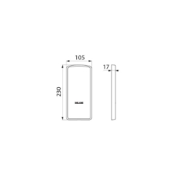 Bild von KWC DELABIE - Abdeckung mit Befestigungsflansch für Be-Line® Stützklappgriffe, Anthrazit-metallic, 511950FC - Anthrazit-metallic - Mit Befestigungsplatte, Art.Nr. : 511950FC