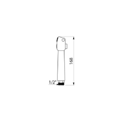 Bild von KWC DELABIE - Bidet-Handbrause mit Druckknopf, Art.Nr. : 434182