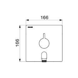 Bild von KWC DELABIE - Sequentielle Brause-Thermostatarmatur für Unterputzmontage, Mischbatterie SECURITHERM o. Rückflussverhinderer, Set 2/2, H9633 - Thermostat-Mischbatterie mit ERGO Bediengriff - Mit Anschlusswinkel, Art.Nr. : H9633