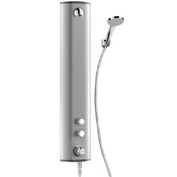 Picture of KWC DELABIE - Duschelement SECURITHERM, Mit Thermostat und zwei Oberteilen, nicht selbstschließend, 792390 - Anschluss G 1/2B von oben mit geraden Vorabsperrungen, Art.Nr. : 792390